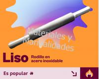 Rodillo Teflonado pesado en acero inoxidable amasador de masa li